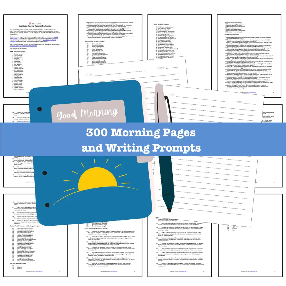 Morning Journal Writing Prompts