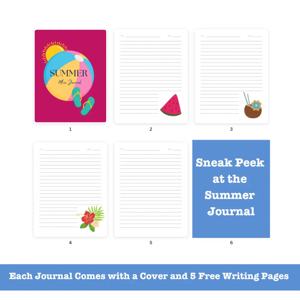 Sneak Peek inside a Printable Journal