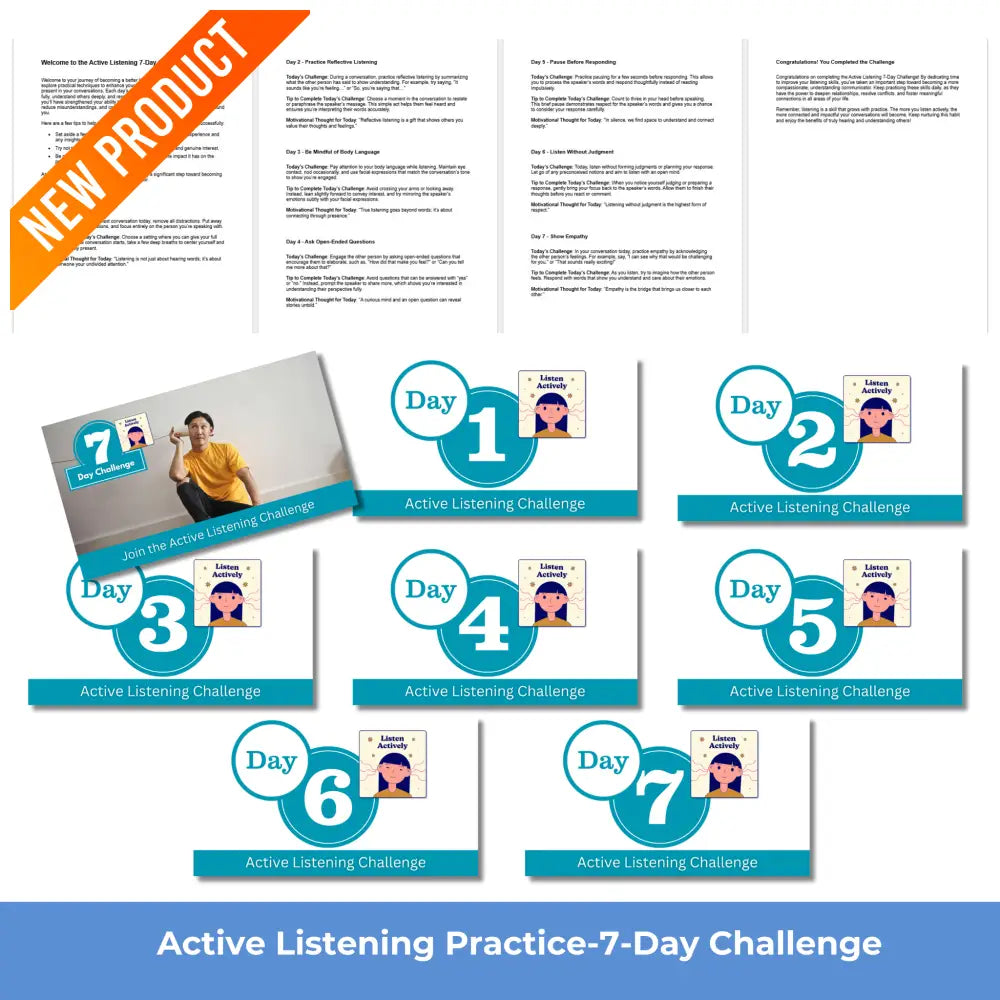 7-Day Active Listening Practice Challenge PLR Reports