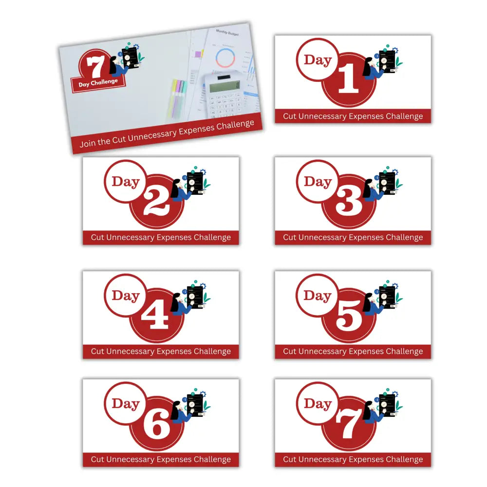 7-Day Cut Unnecessary Expenses Challenge PLR Reports
