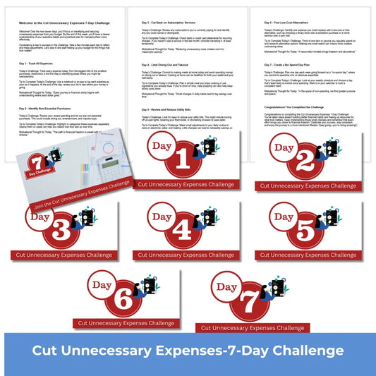 7-Day Cut Unnecessary Expenses Challenge PLR Reports