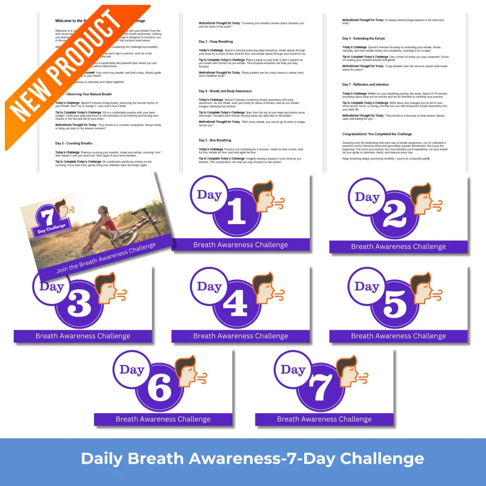 7-Day Daily Breath Awareness Challenge PLR Reports