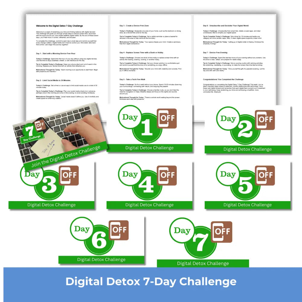 7-Day Digital Detox Challenge PLR Reports