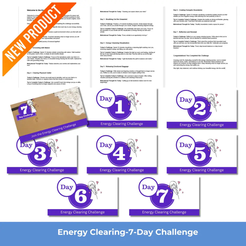 7-Day Energy Clearing Challenge PLR Reports