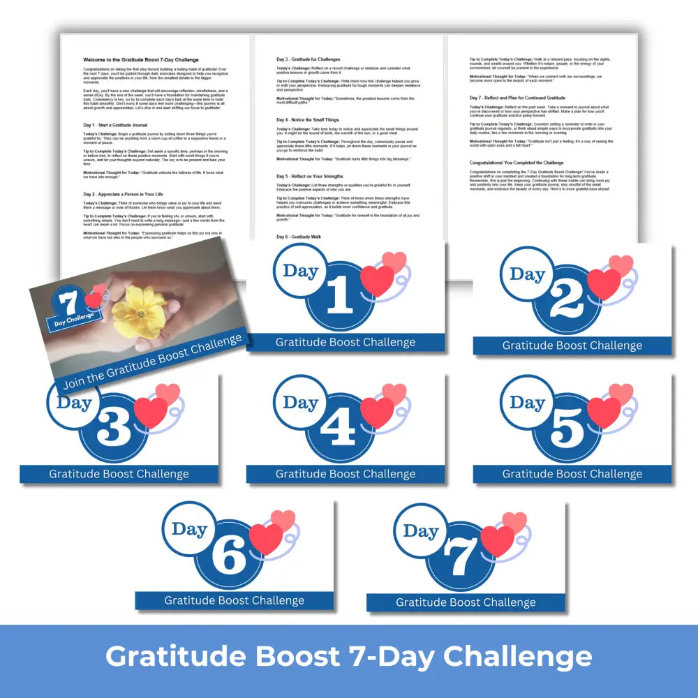7-Day Gratitude Boost Challenge - PLR PLR Reports
