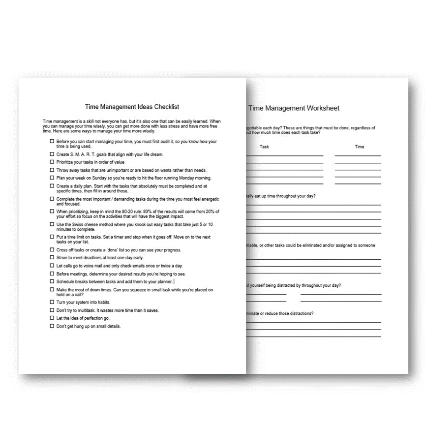 Time Management Skills ckl wks PLR