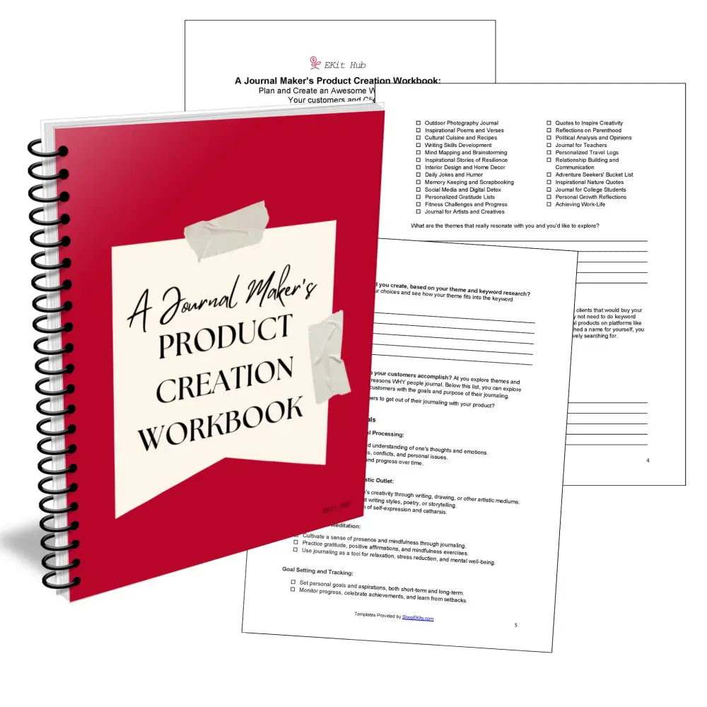 A Journal Maker’s Product Creation Workbook - Customizable With Plr Rights Reports