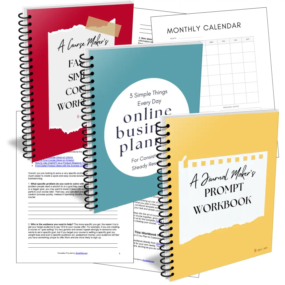 All 3 Business Workbooks And Planner Upgrade Bundle