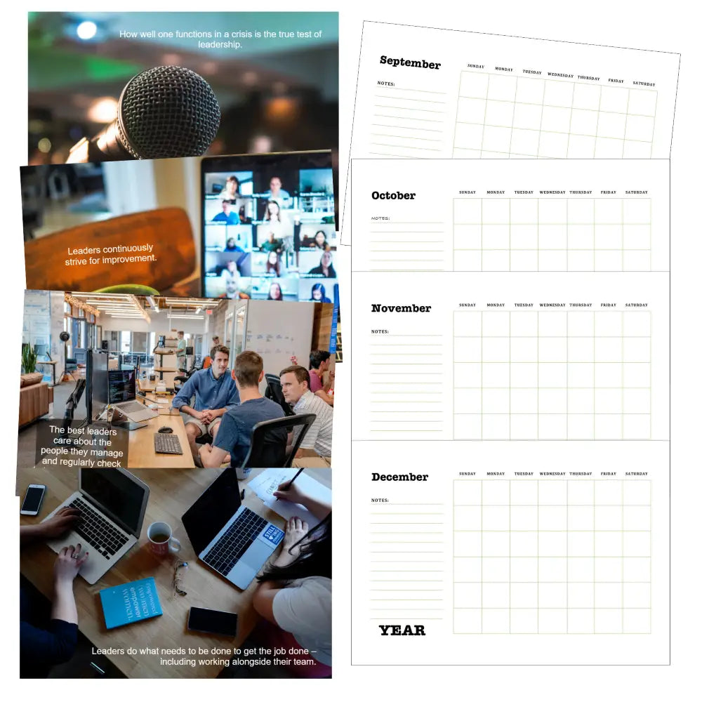 leadership calendar printable plr