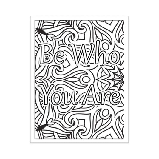 be who you are coloring page