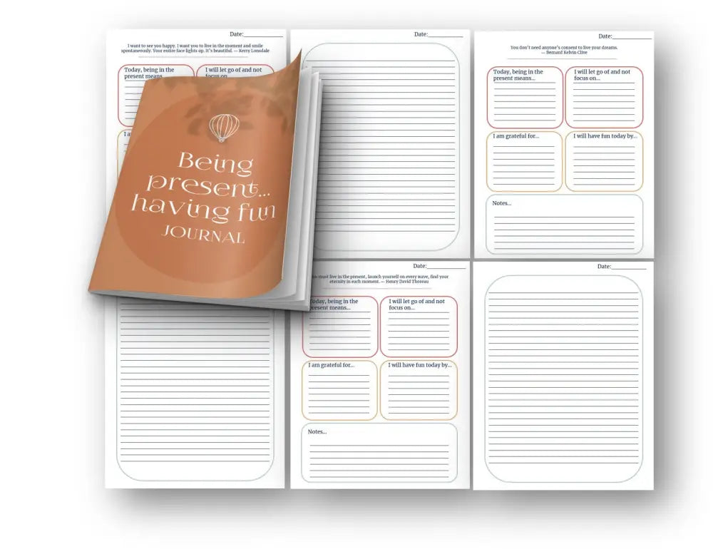 Being Present And Having Fun Printable Journal With Private Label Rights Plr Journals