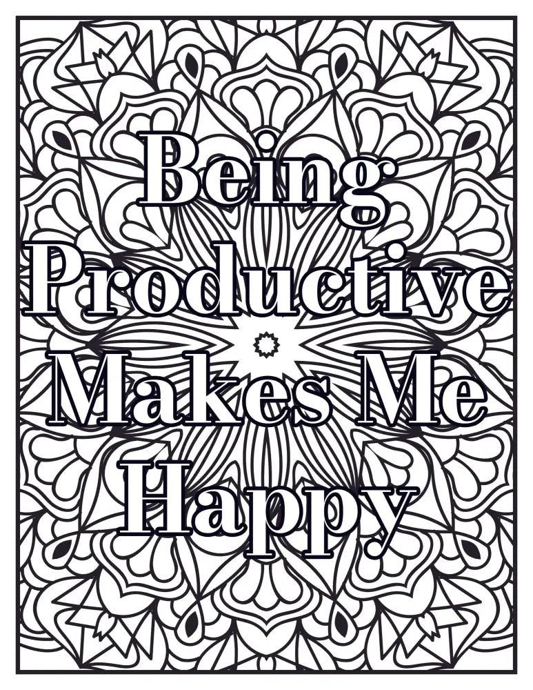 Being Productive Makes Me Happy Printable PLR Poster