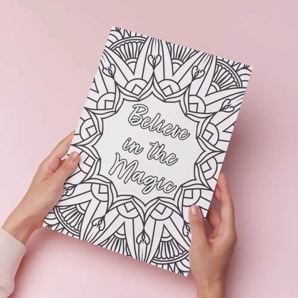Believe In The Magic Holiday Plr Coloring Page Pages