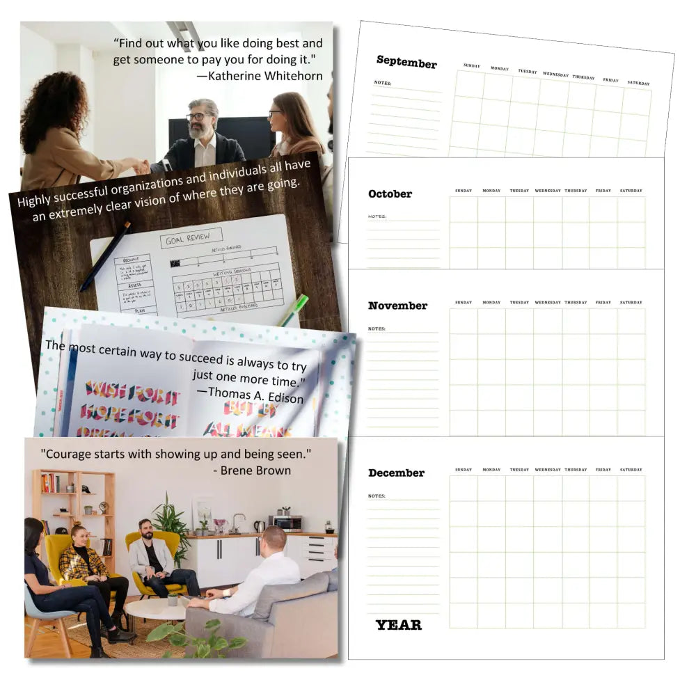 Career Goals Printable Calendar Plr Calendars