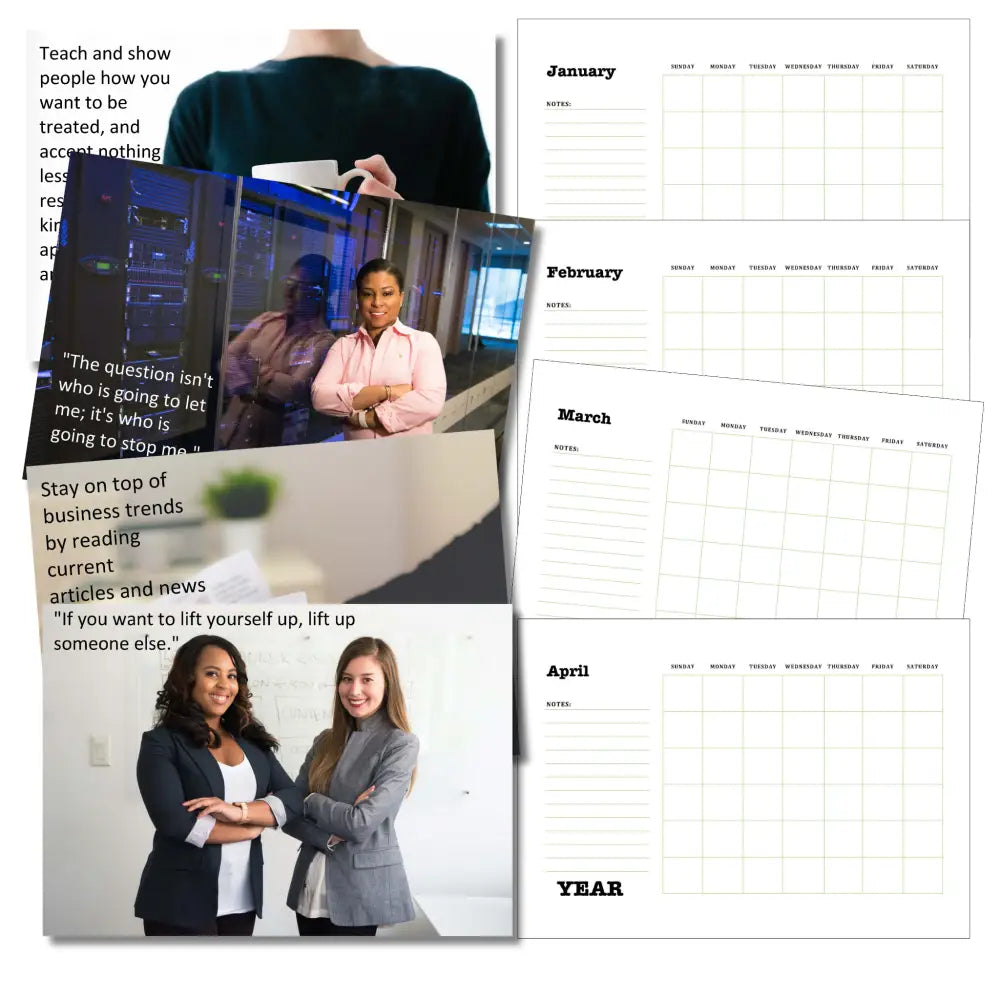 Career Goals Printable Calendar Plr Calendars