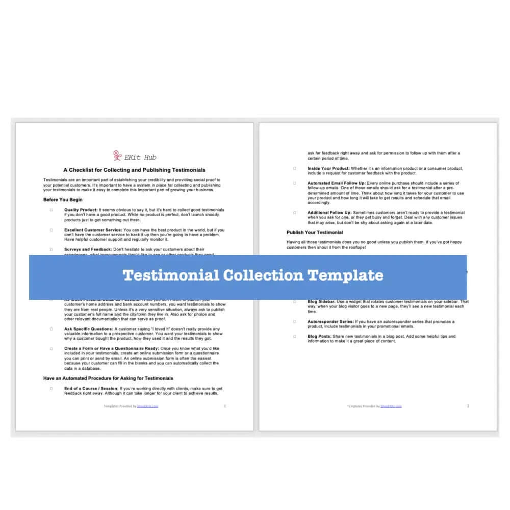 Testimonial Collection Template