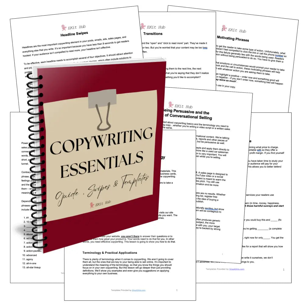 Copywriting PLR Guide + Templates