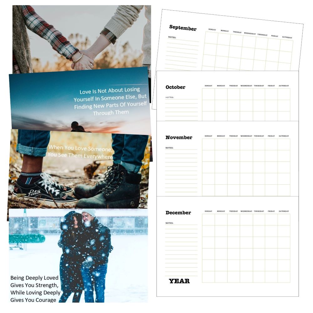 Couple and Relationship Goals Calendar PLR