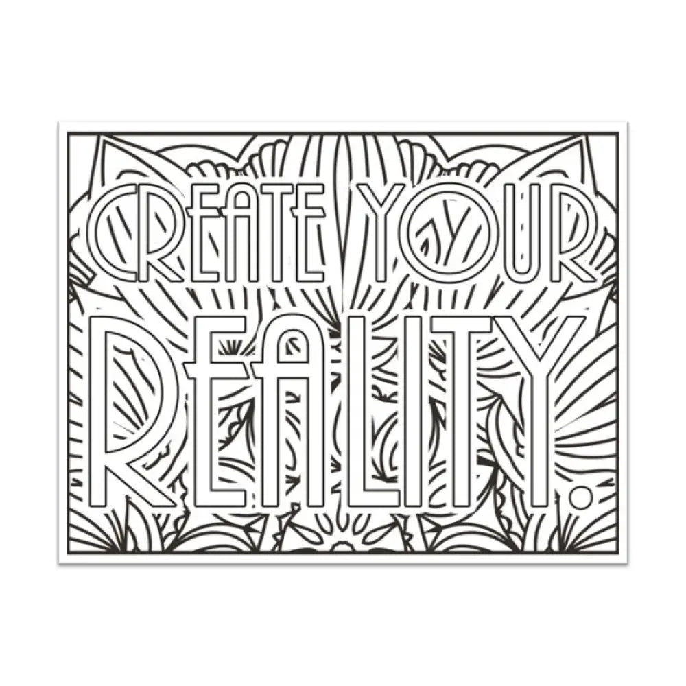 Color Your Dreams Into Reality Adult Coloring Book Color and Sip