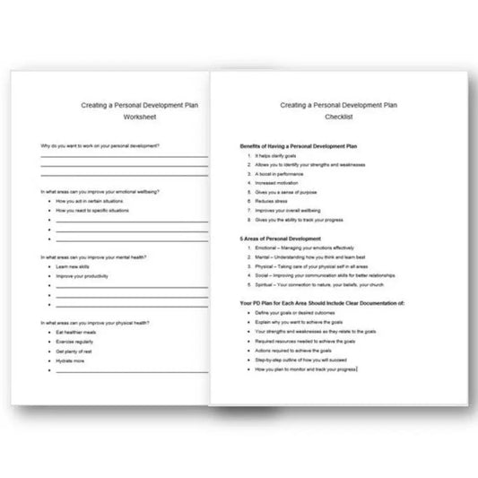 creating a personal development plan plr