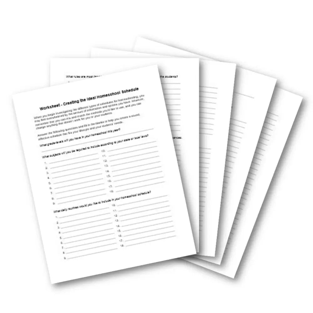 Creating the ideal homeschool schedule wks plr
