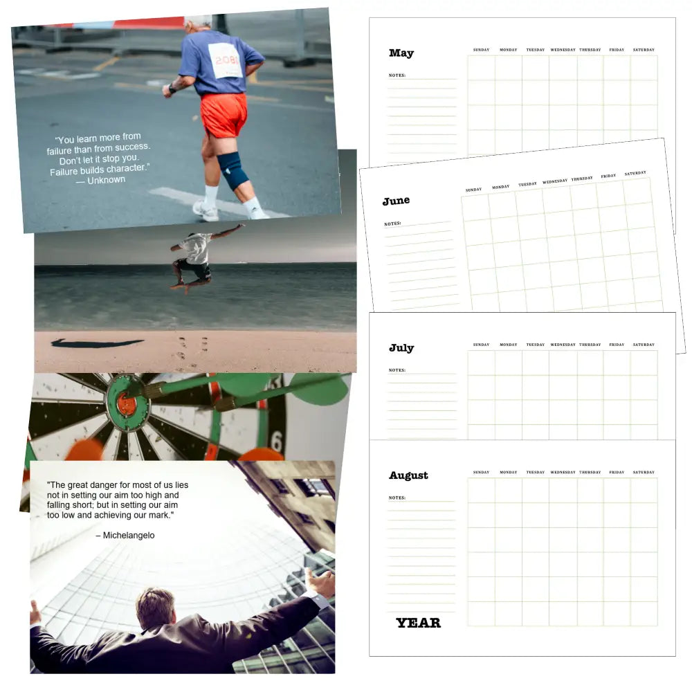 Crush Those Goals Printable Calendar PLR