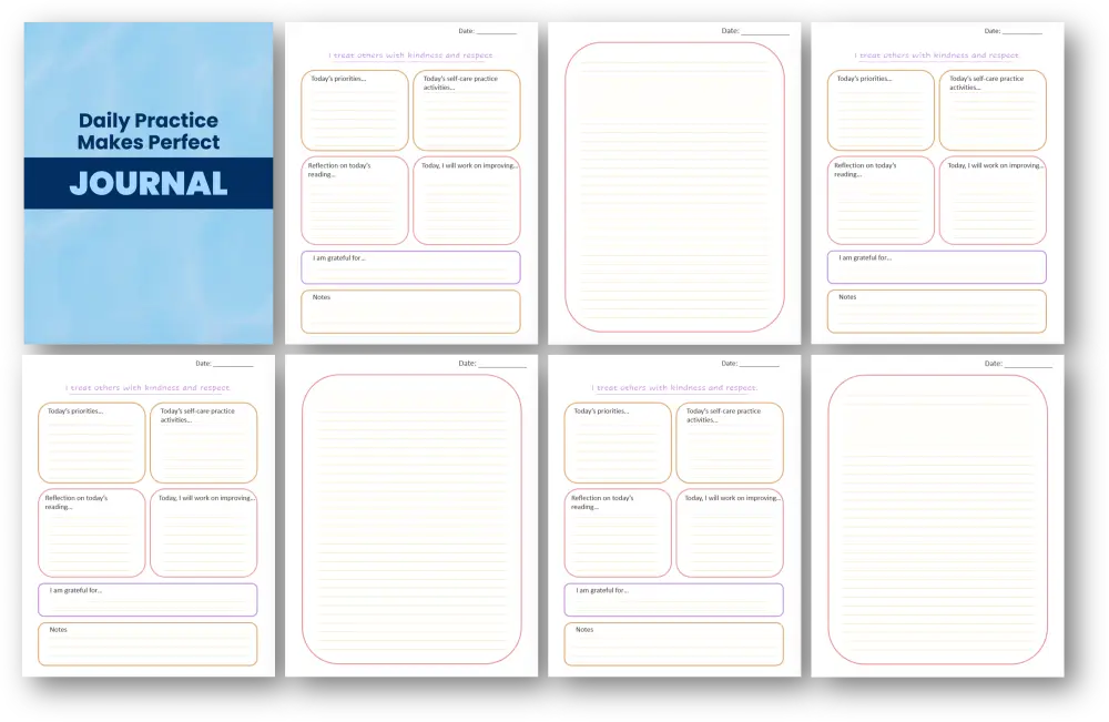 practice makes perfect done for you journal