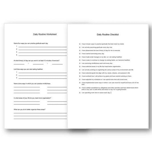 Daily Routine Checklist And Worksheet Printable Worksheets Checklists Plr