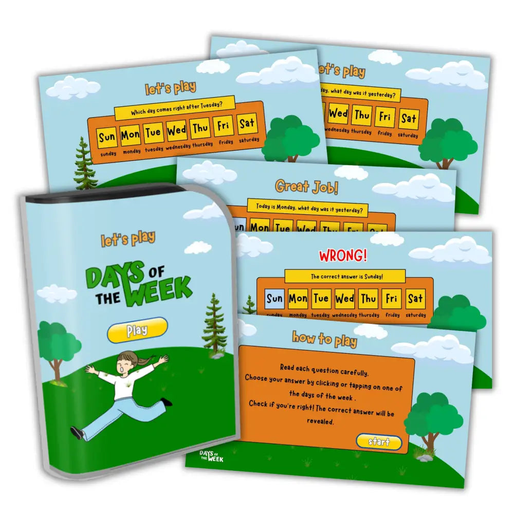 Days Of The Week Kid’s Game- Plr Rights Printable Journals
