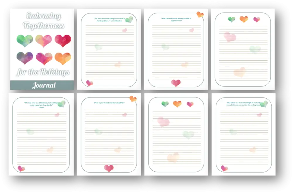 Embracing Togetherness PLR Printable Journal