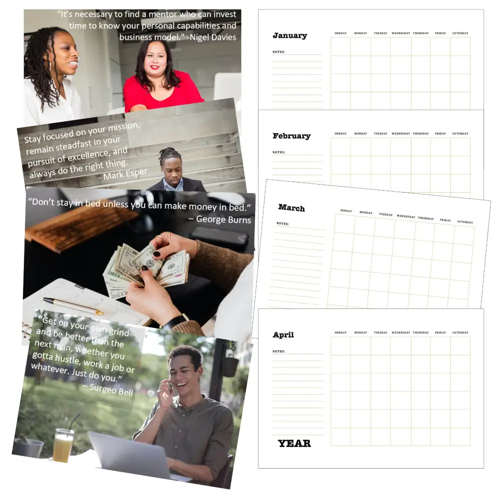 entrepreneur life plr calendar