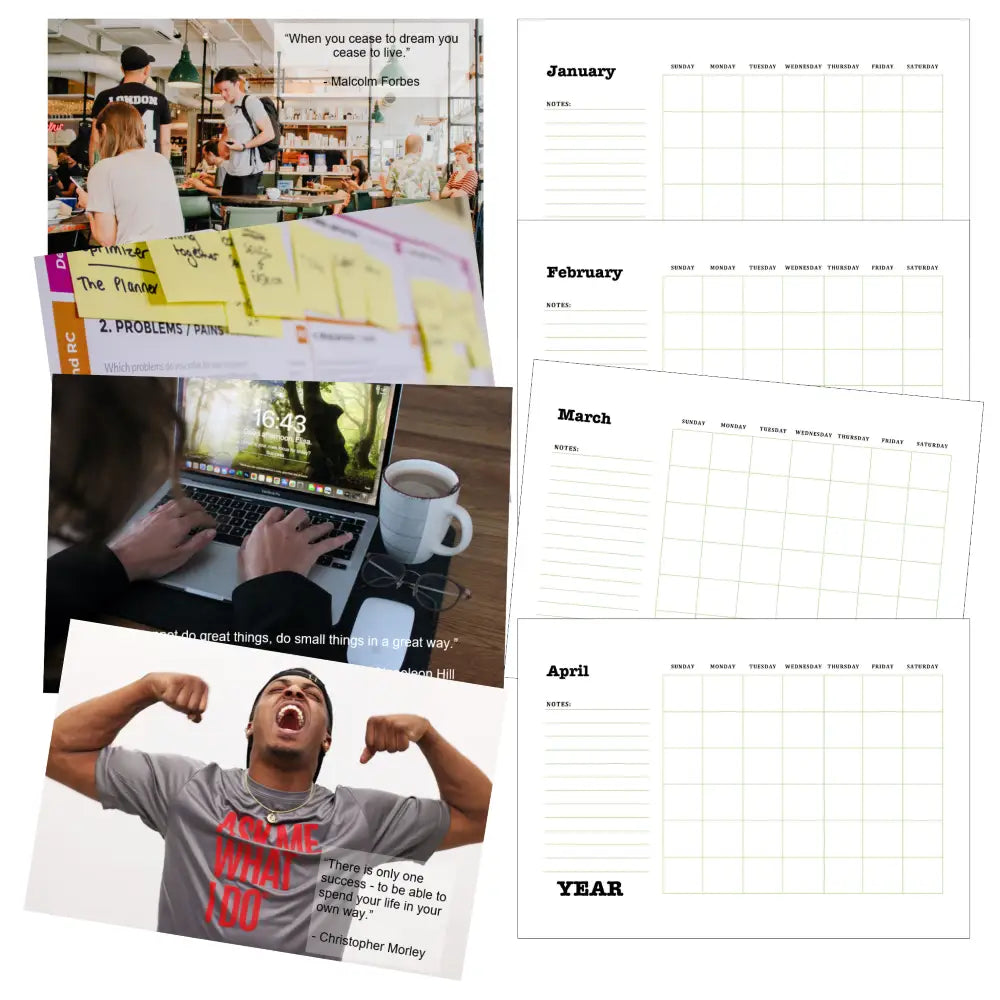 Entrepreneur Life Printable Calendar PLR