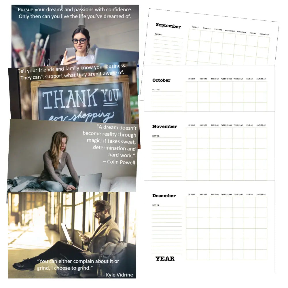 entrepreneur life plr calendar