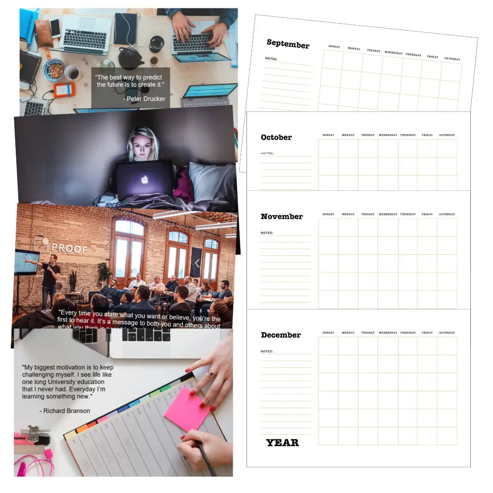 Entrepreneur Life Printable Calendar PLR