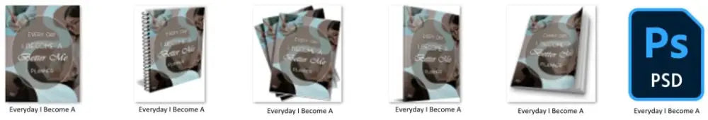 Every Day I Become A Better Me 365-Day Printable Planner Plr Planners