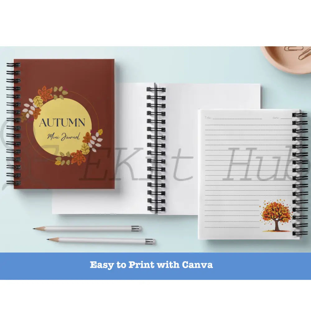Fall Journal Template - Canva Mini Plr Journal Templates