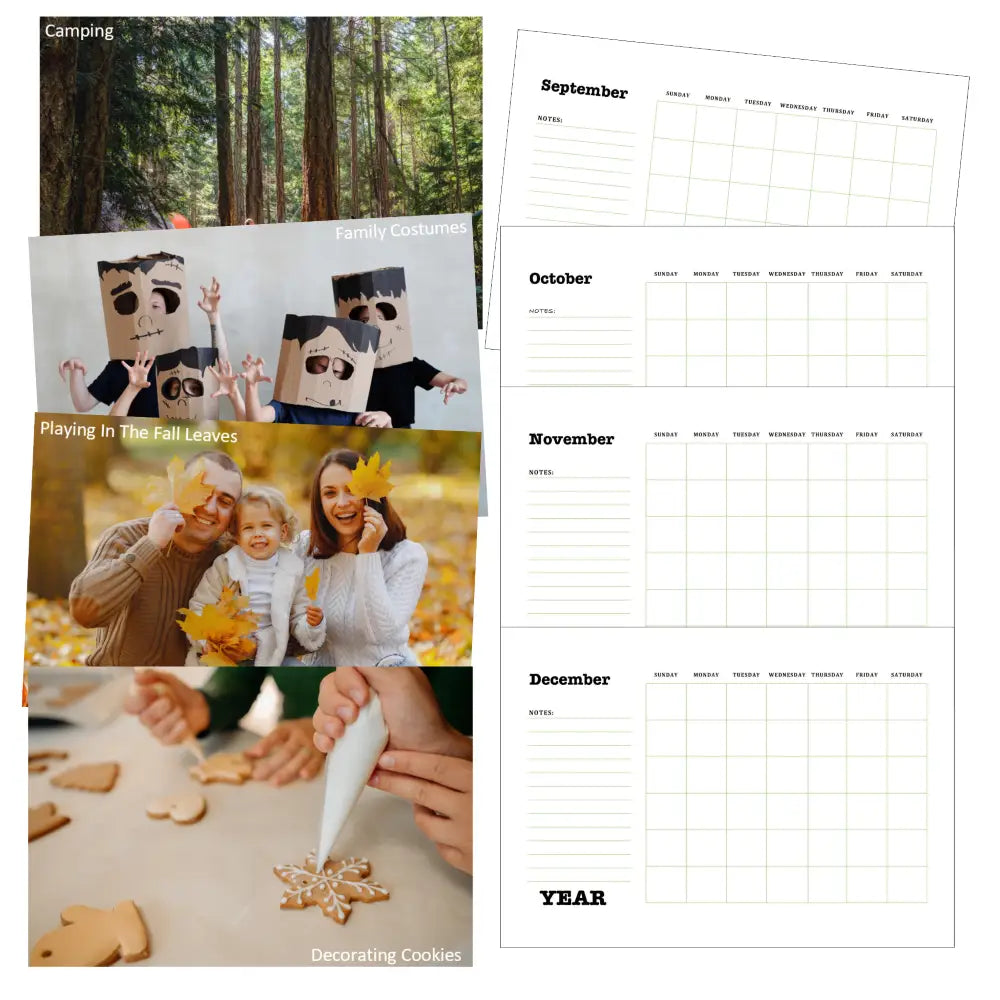 Family goals calendar plr
