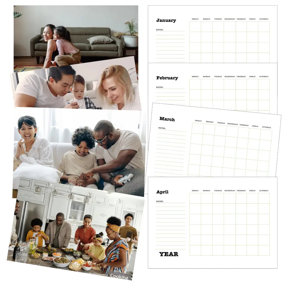 Family goals calendar plr