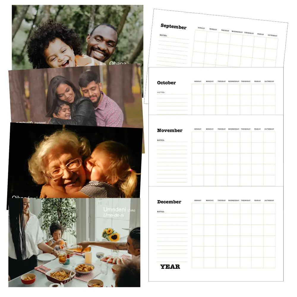 Family is Everything Printable Calendar PLR