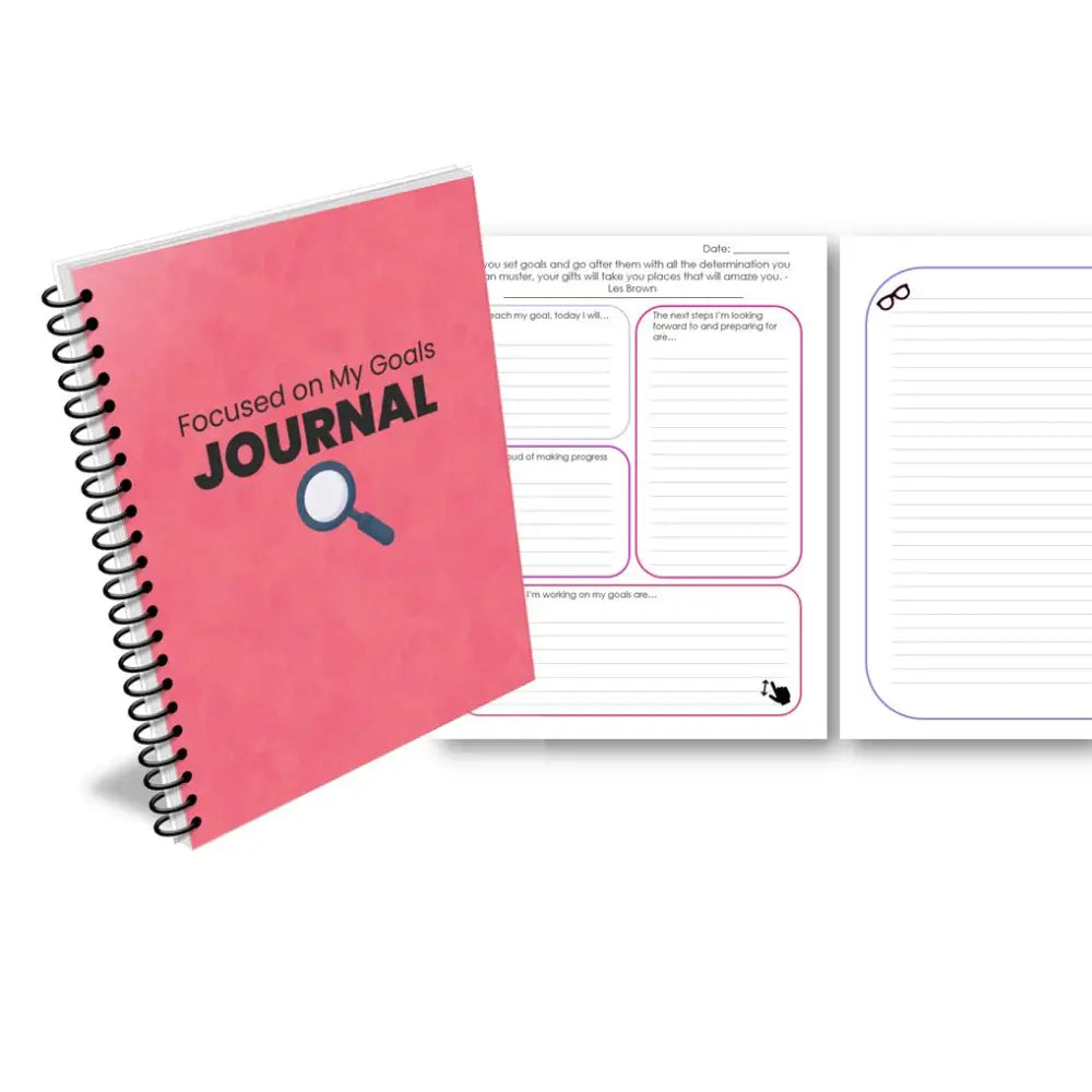 focused on my goals plr journal