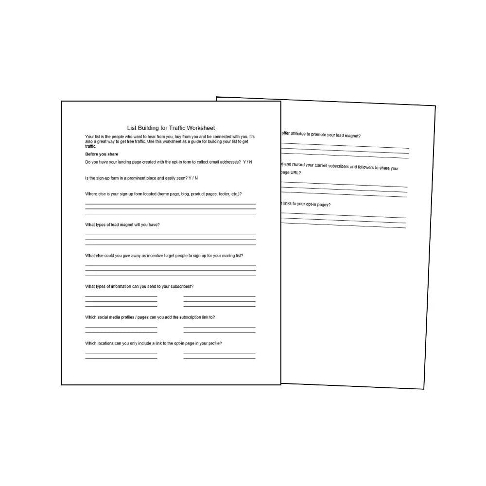 List Building for Traffic Templates