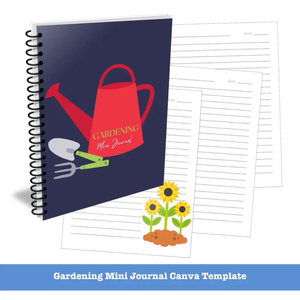 Gardening Journal Template Canva Mini PLR Journal