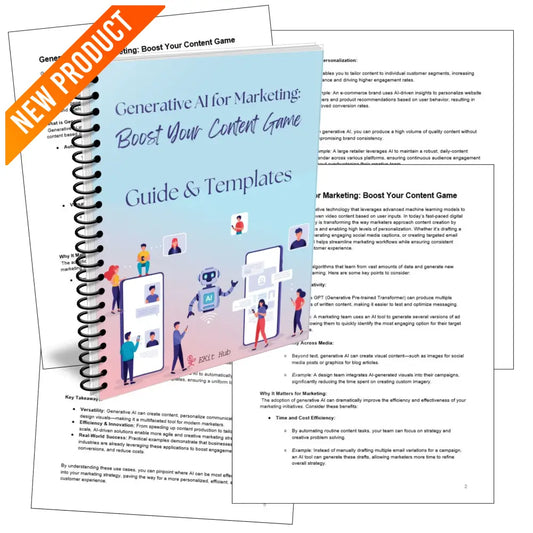 Generative AI for Marketing Guide + Templates Business Templates