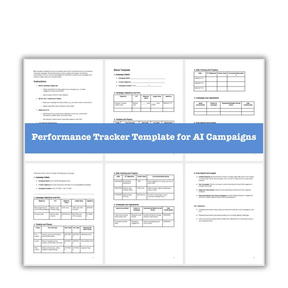 Generative AI for Marketing Guide + Templates Business Templates