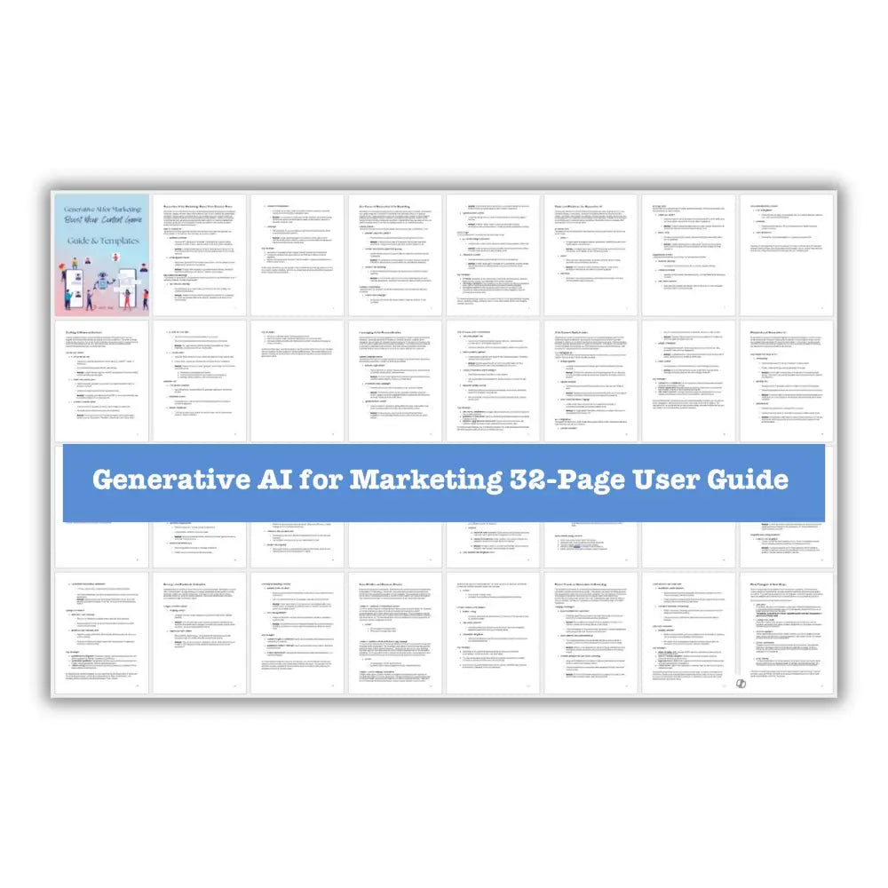 Generative AI for Marketing Guide + Templates Business Templates