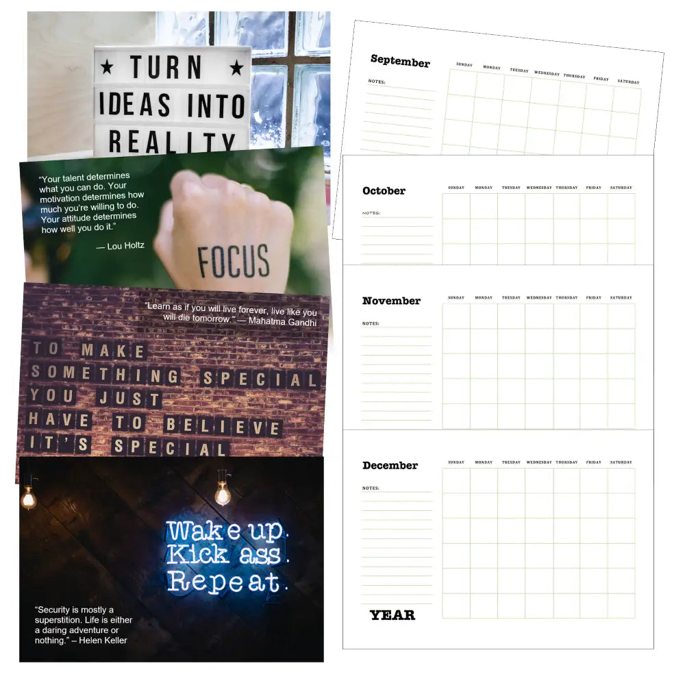 get motivated printable calendar plr