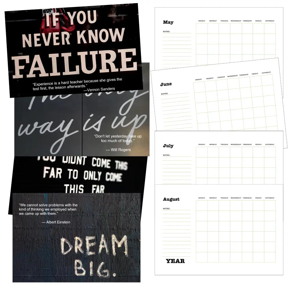 get motivated printable calendar plr