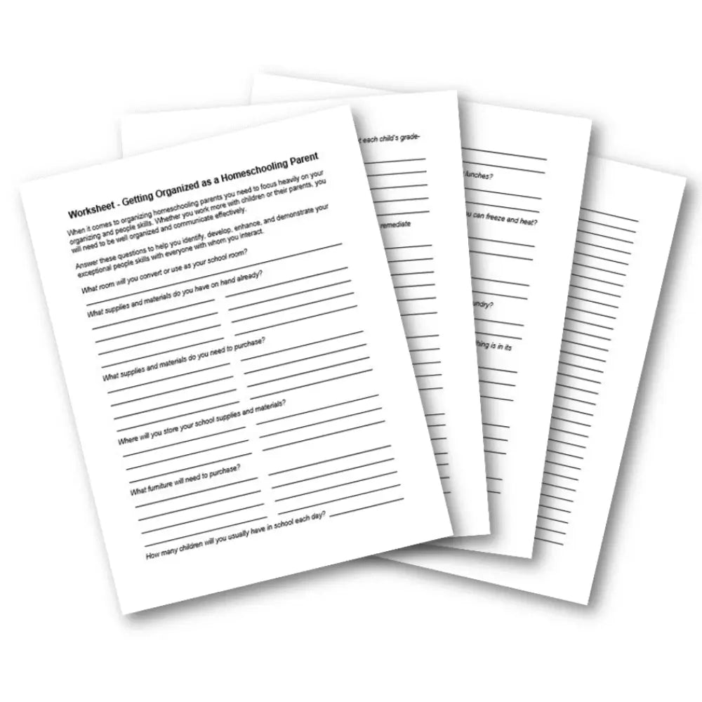 Getting organized as a home schooling parent wks plr