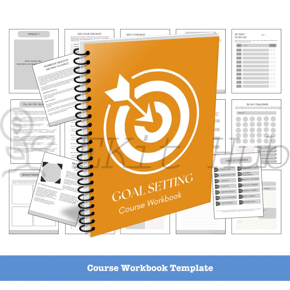 Goal Setting Niche Course Template Pack + Create A Quick Guide Canva Templates