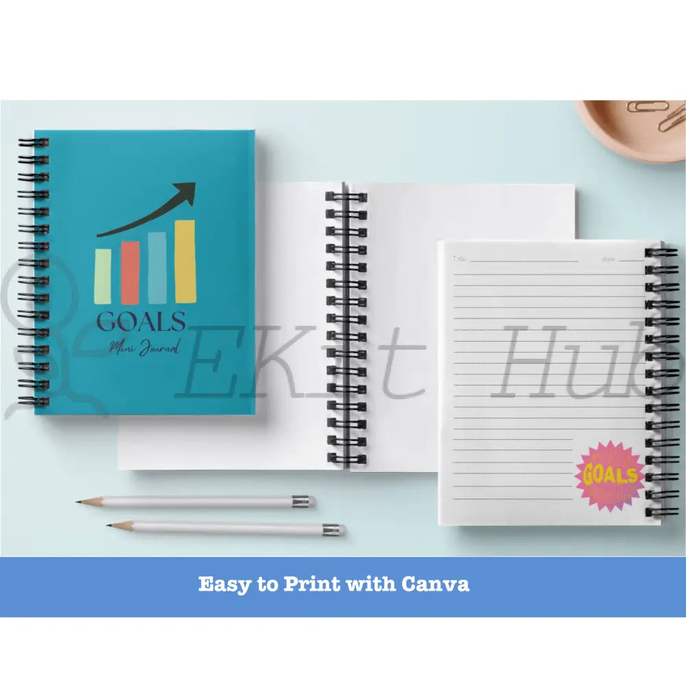 Goals Journal Canva Template - Mini Plr Templates